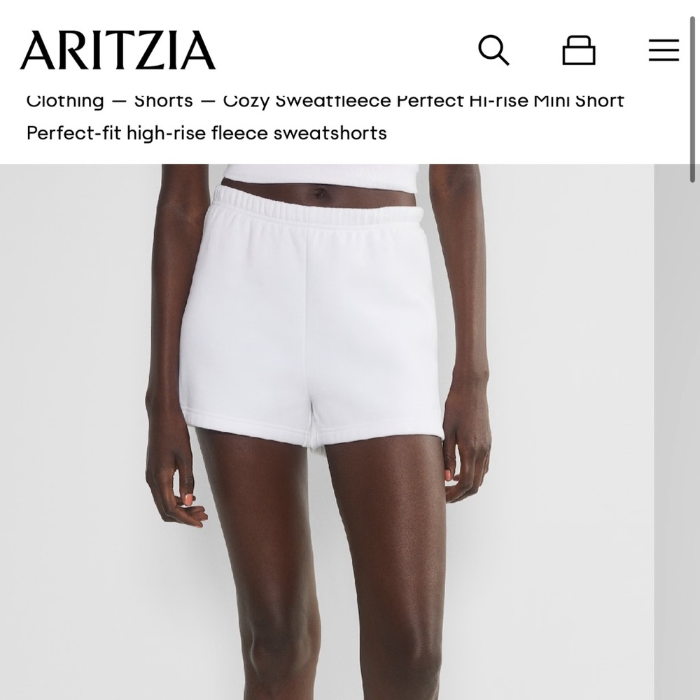 Aritzia Cozy Sweatfleece Perfect Hi-Rise Mini Short